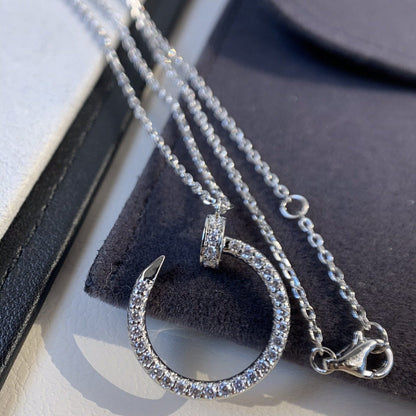 [LUCKY LOVE]JUSTE NECKLACE SILVER DIAMONDS