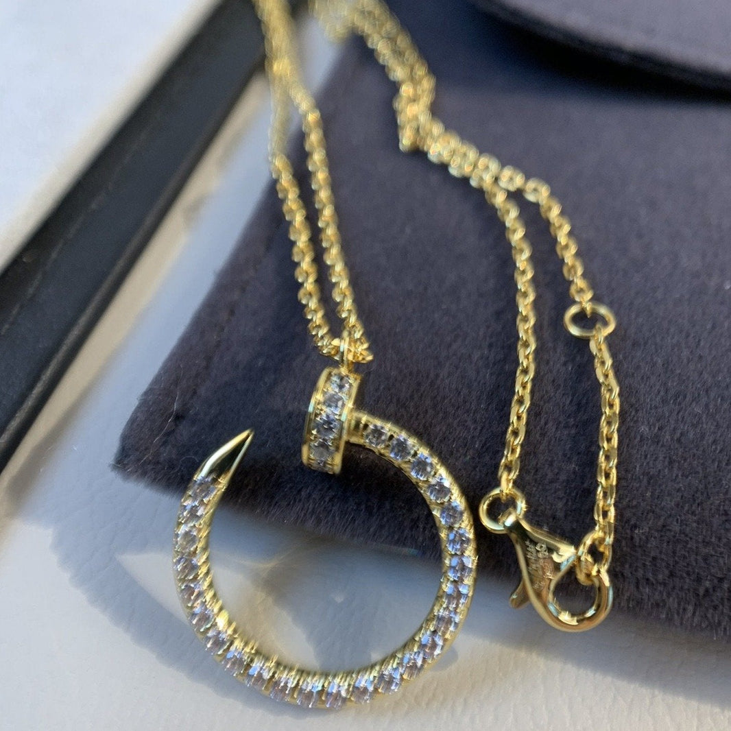 [LUCKY LOVE]JUSTE NECKLACE GOLD DIAMONDS