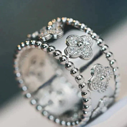 [LUCKY LOVE]CLOVER KALEIDOSCOPE RING 10MM