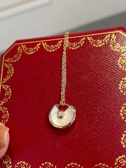 [LUCKY LOVE]AMULETTE ROSE GOLD MOP NECKLACE