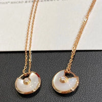 [LUCKY LOVE]AMULETTE ROSE GOLD MOP NECKLACE