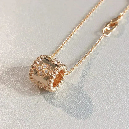 [LUCKY LOVE]PERLEE PEDANT NECKLACE GOLD / ROSE GOLD