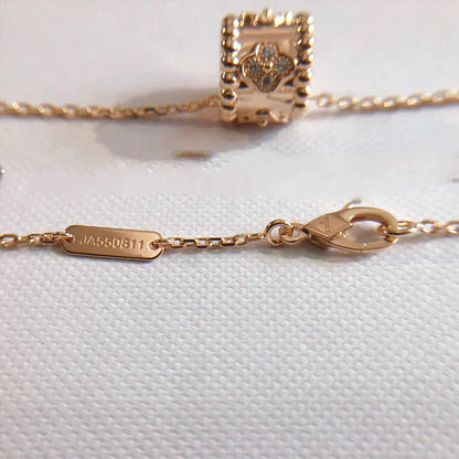 [LUCKY LOVE]PERLEE PEDANT NECKLACE GOLD / ROSE GOLD