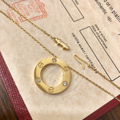 [LUCKY LOVE]LOVE NECKLACE 16MM 3 DIAMONDS