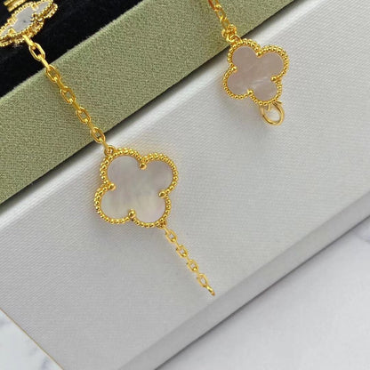 [LUCKY LOVE]MAGIC CLOVER MOP GOLD BRACELET 5 MOTIFS