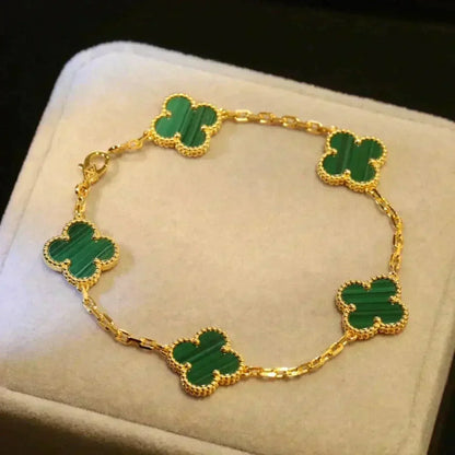 [LoveLucky]Clover 5 Motifs  Duo Bracelet Stack Set