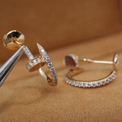 [LUCKY LOVE]JUSTE FULL DIAMOND SMALL EARRINGS
