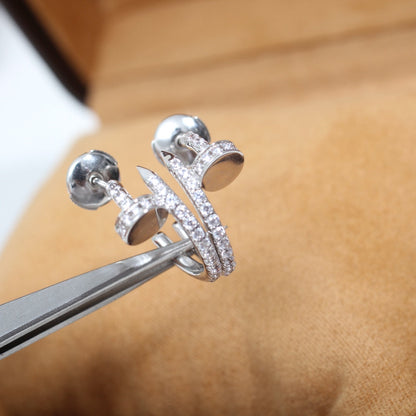 [LUCKY LOVE]JUSTE EARRINGS 12.75MM SILVER DIAMOND
