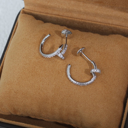[LUCKY LOVE]JUSTE EARRINGS 12.75MM SILVER DIAMOND