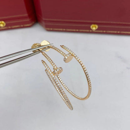 [LUCKY LOVE]JUSTE FULL DIAMOND LARGE EARRINGS