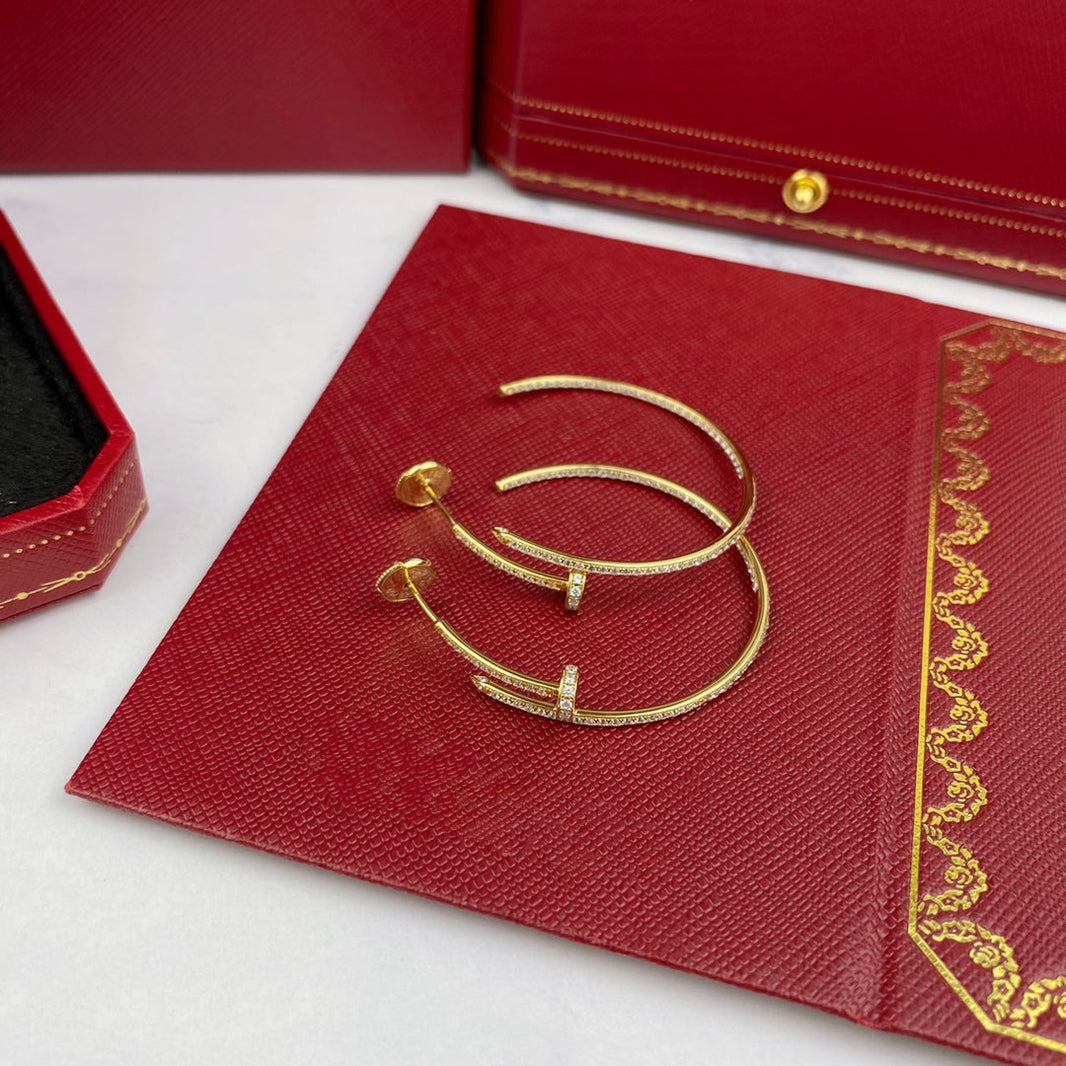 [LUCKY LOVE]JUSTE EARRINGS FULL DIAMONDS 1.8MM