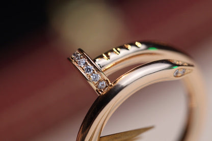 [LUCKY LOVE]JUSTE RING 2.65MM PINK GOLD DIAMOND