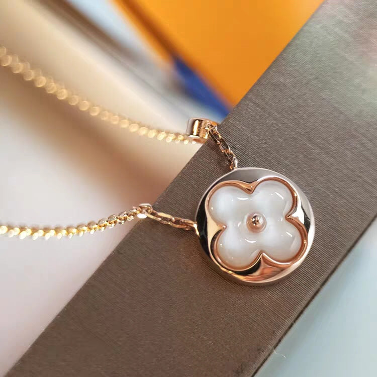 [LUCKY LOVE]SUN MOP GOLD 1 DIAMOND NECKLACE