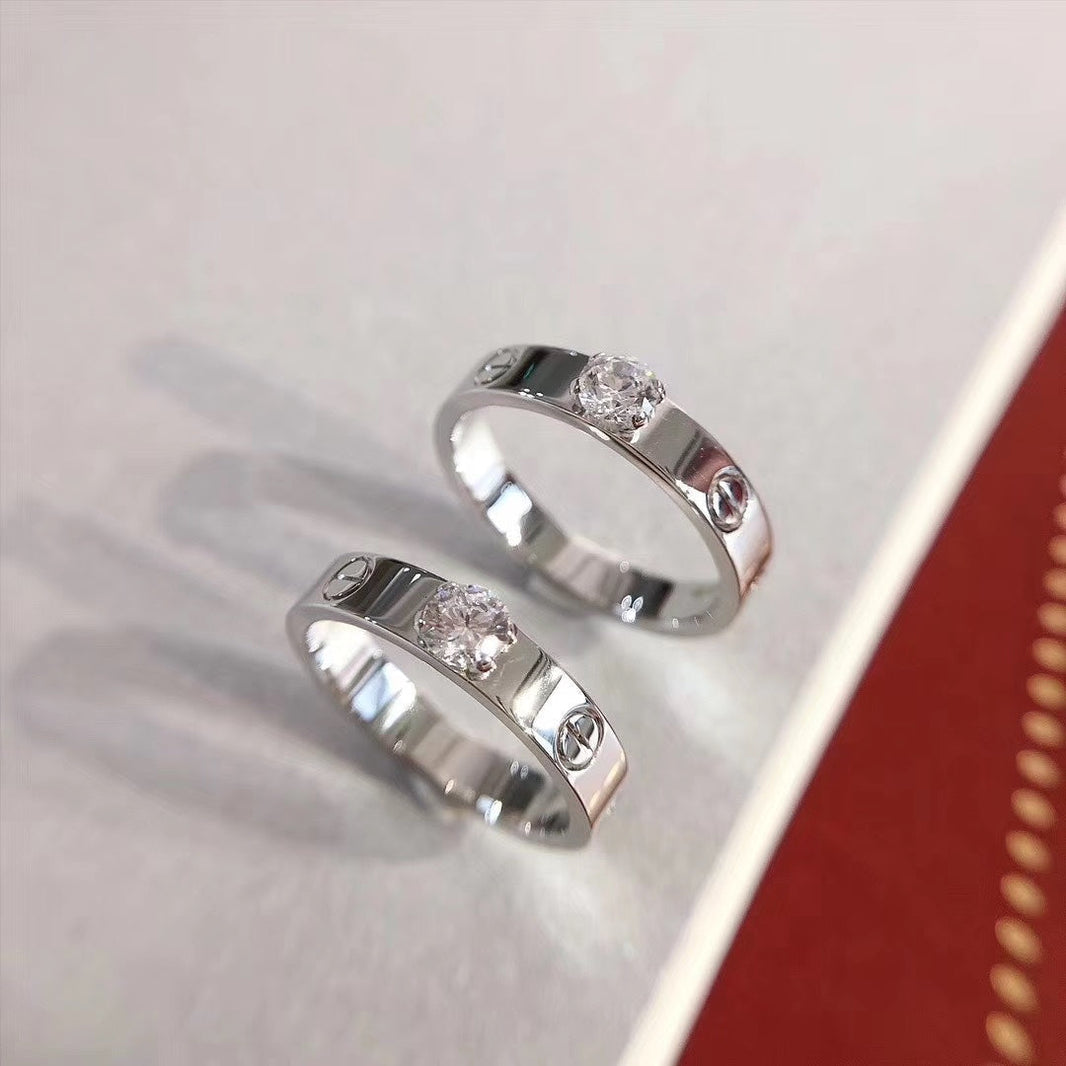 [LUCKY LOVE]LOVE RING 3.6MM 1 BIG DIAMOND