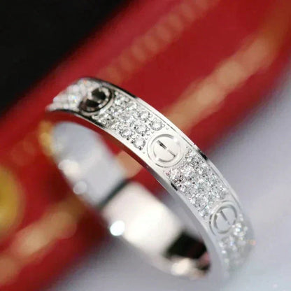 [LUCKY LOVE]LOVE RING 3.6MM DIAMOND PAVED