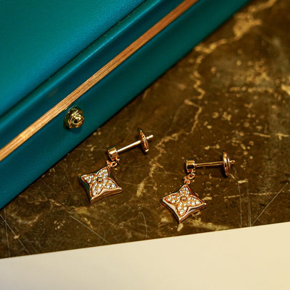 [LUCKY LOVE]STAR DIAMONDS EARRINGS GOLD