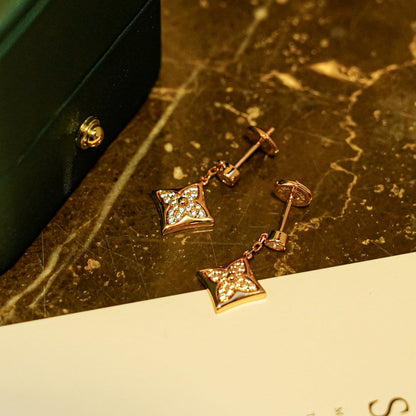 [LUCKY LOVE]STAR DIAMONDS EARRINGS GOLD