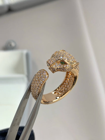 [LUCKY LOVE]PANTHERE PINK GOLD DIAMOND RING