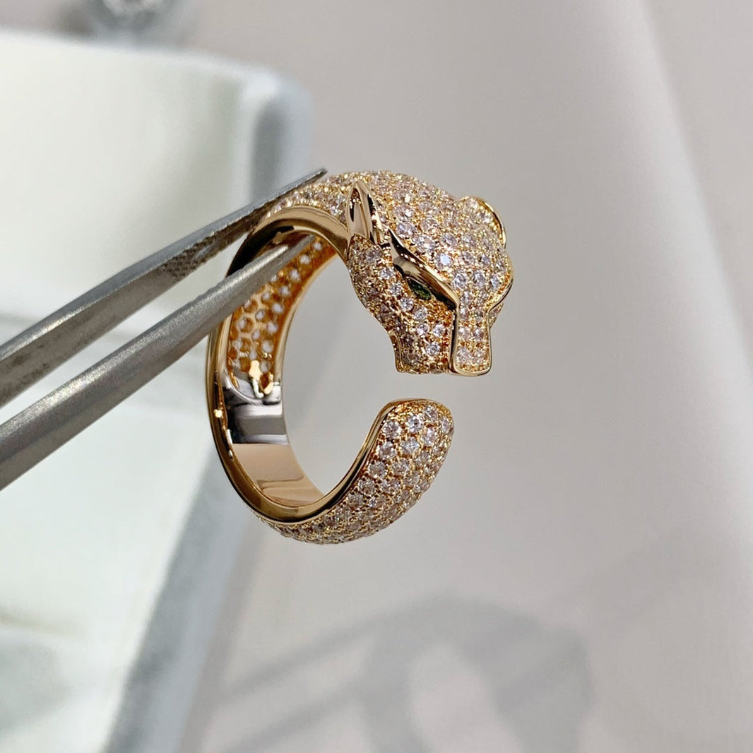 [LUCKY LOVE]PANTHERE PINK GOLD DIAMOND RING