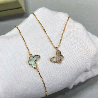 [LUCKY LOVE]BUTTERFLY DARK MOP BUTTERFLY BRACELET