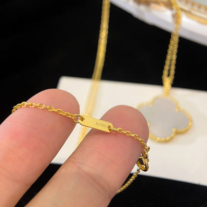 [LUCKY LOVE]CLOVER 25MM MOP LARGE PENDANT NECKLACE