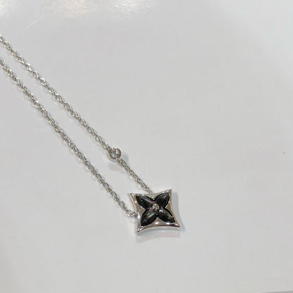 [LUCKY LOVE]STAR BLACK MOP NECKLACE