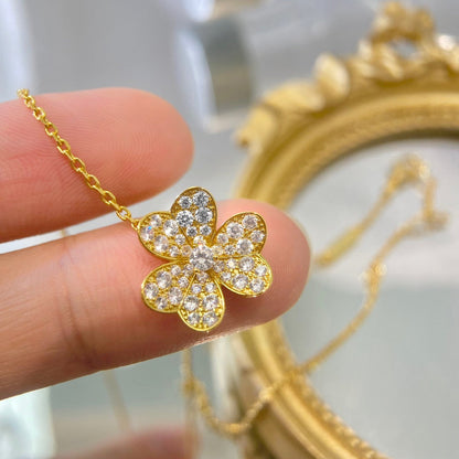 [LUCKY LOVE]FLOWER DIAMOND NECKLACE