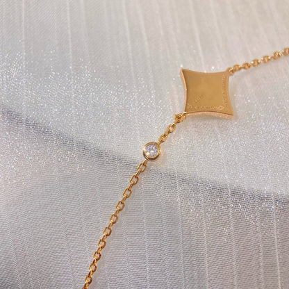 [LUCKY LOVE]COLOR STAR CARNELIAN PINK GOLD DIAMOND BRACELET