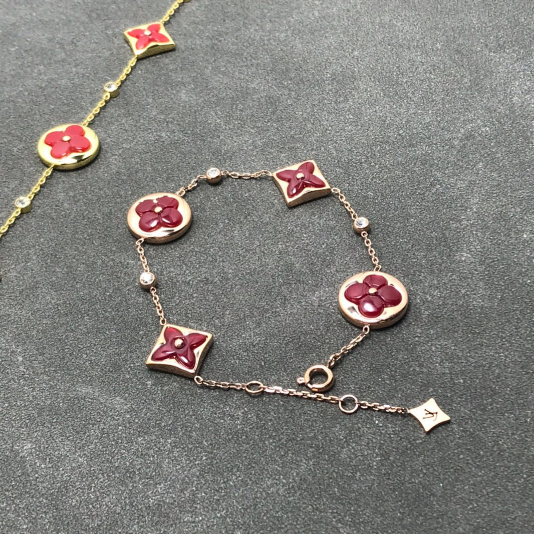[LUCKY LOVE]STAR AND SUN CARNELIAN 4 MOTIFS 3 DIAMONDS
