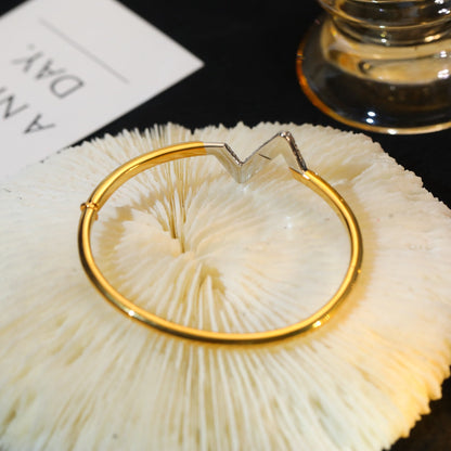 [LUCKY LOVE]VOLTE UPSITE DOWN GOLD DIAMOND BRACELET