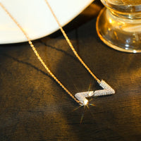 [LUCKY LOVE]VOLT SILVER DIAMOND PEDANT NECKLACE