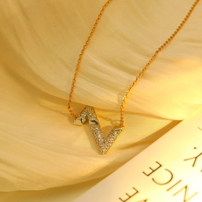 [LUCKY LOVE]VOLT SILVER DIAMOND PEDANT NECKLACE