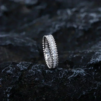 [LUCKY LOVE]PERLEE DIAMOND SILVER RING