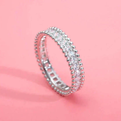 [LUCKY LOVE]PERLEE DIAMOND SILVER RING