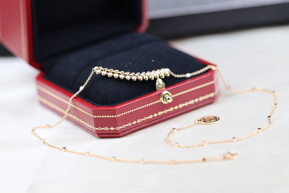 [LUCKY LOVE]CLASH PINK GOLD NECKLACE