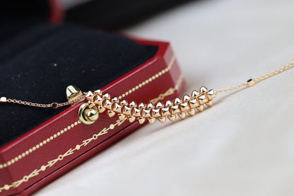 [LUCKY LOVE]CLASH PINK GOLD NECKLACE