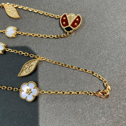 [LUCKY LOVE]LUCKY SPRING 15 MOTIFS GOLD NECKLACE