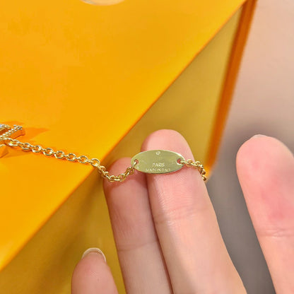 [LUCKY LOVE]LOGO STAR MOTIF GOLD BRACELET