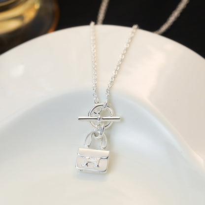 [LUCKY LOVE]POP H PEDANT SILVER NECKLACE
