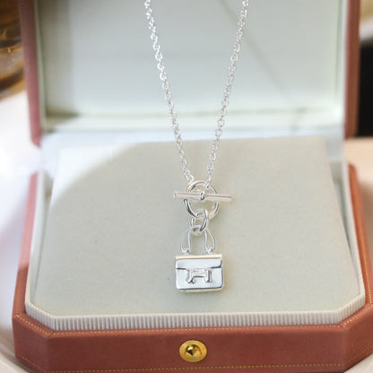[LUCKY LOVE]POP H PEDANT SILVER NECKLACE
