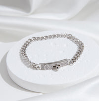 [LUCKY LOVE]KELLY CHAIN SILVER DIAMOND BRACELET