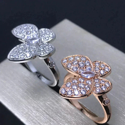 [LUCKY LOVE]BUTTERFLY PINK GOLD DIAMOND RING