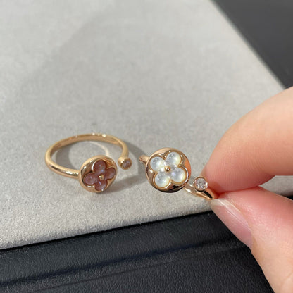 [LUCKY LOVE]SUN 1 DIAMOND PINK MOP RING