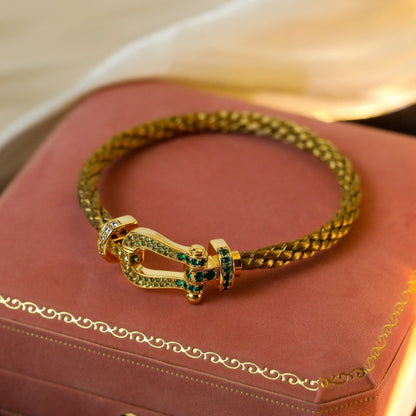 [LUCKY LOVE]FORCE 10 GOLD GREEN DIAMOND PAVED