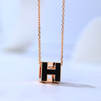 [LUCKY LOVE]H CAGE PINK GOLD NECKLACE