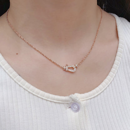 [LUCKY LOVE]FORCE 10 PINK GOLD DIAMOND NECKLACE