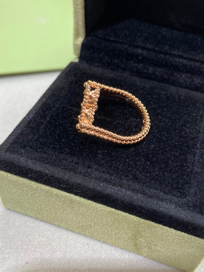 [LUCKY LOVE]CLOVER RIVERSIBLE PINK GOLD RING