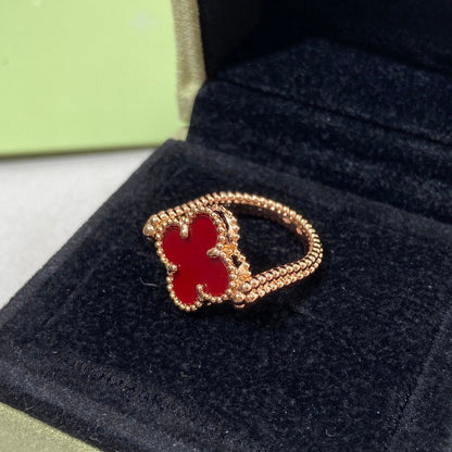 [LUCKY LOVE]CLOVER RIVERSIBLE ROSE GOLD RING