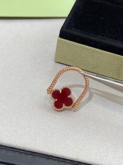 [LUCKY LOVE]CLOVER RIVERSIBLE RING ROSE GOLD COLLECTION
