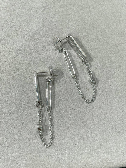 [LUCKY LOVE]CHAINE CHAOS DIAMOND DROP EARRINGS